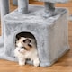 image 7 of PawHut Cat Tree Tower with Sisal Scratching Post Condo 114cm Light Grey
