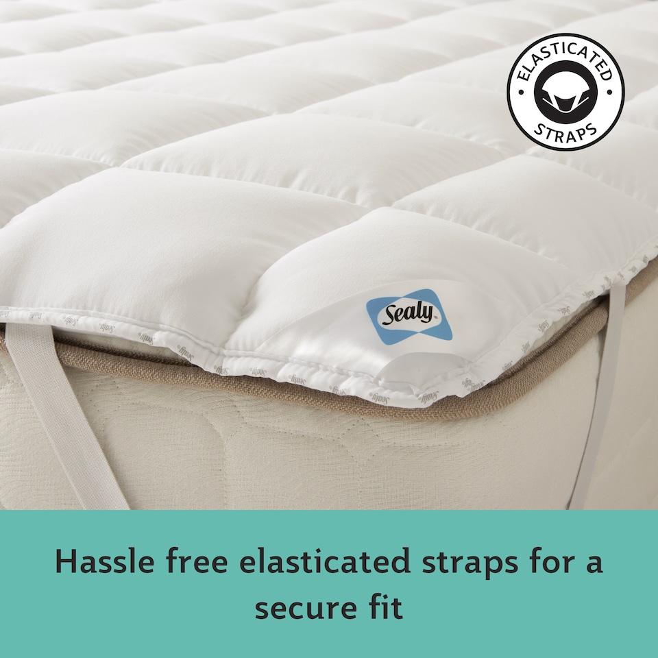 image 1 of Sealy Luxury Anti-Allergy Mattress Topper, Double | White | 1