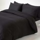 image 3 of Homescapes Black Egyptian Cotton Satin Stripe Flat Sheet 330 TC, Super King | Black | Super King