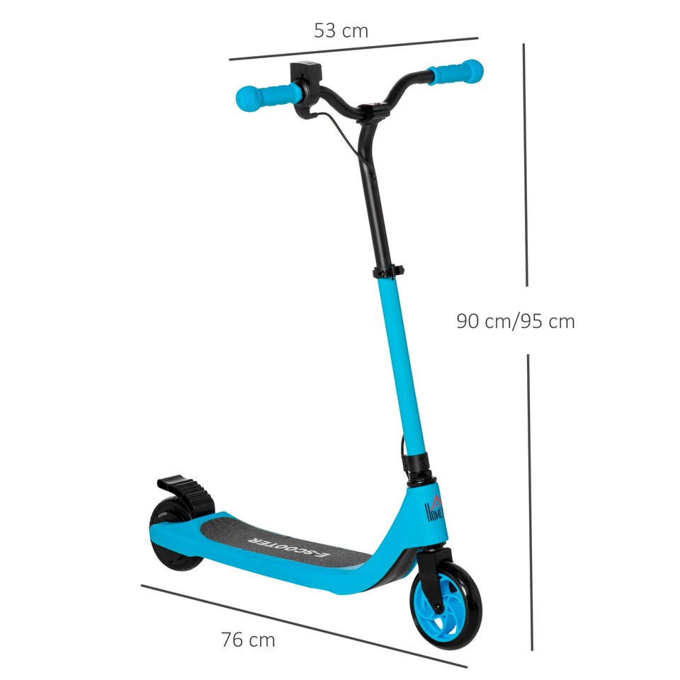 image 1 of HOMCOM 120W Electric Scooter w/ Battery Level Display - Blue
