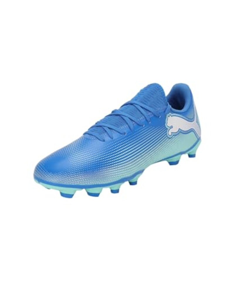 image 1 of Puma Unisex Adults Future 7 Play Fg/Ag Soccer Shoe, Hyperlink Blue-Mint- White, 9 UK