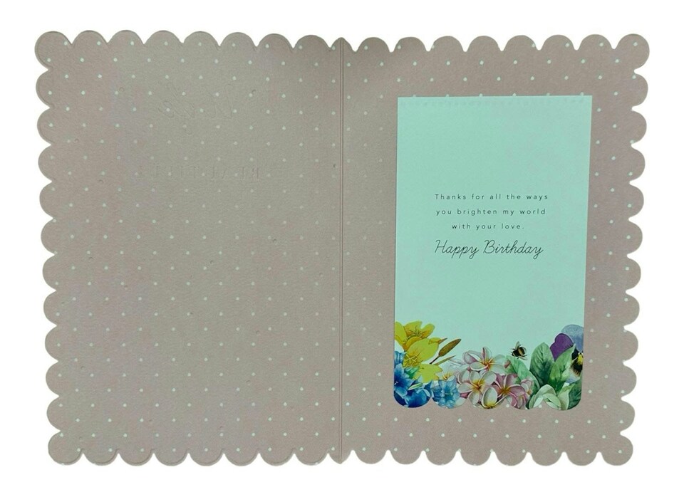 image 1 of Birthday Card for Wife Floral Artwork Design