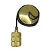 image 7 of CGC Sydney II Gold Knurled Two-Band 1.5m Adjustable E27 Ceiling Pendant with Matching Ceiling Rose | Gold | Gold | Ceiling rose diameter: 10 cm, depth: 2 cm, Pendant: diameter 4.5 cm, height 7.5 cm, Total height 1.5m adjustable