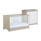 image 1 of Babymore Veni 2 Piece Room Set with Drawer - Oak White