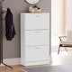 image 1 of Vida Designs 3 Drawer Shoe Cabinet Shoe Rack Storage Cupboard, White