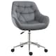 image 1 of Vinsetto Velvet Home Office Chair Desk Chair with Adjustable Height, Dark Grey