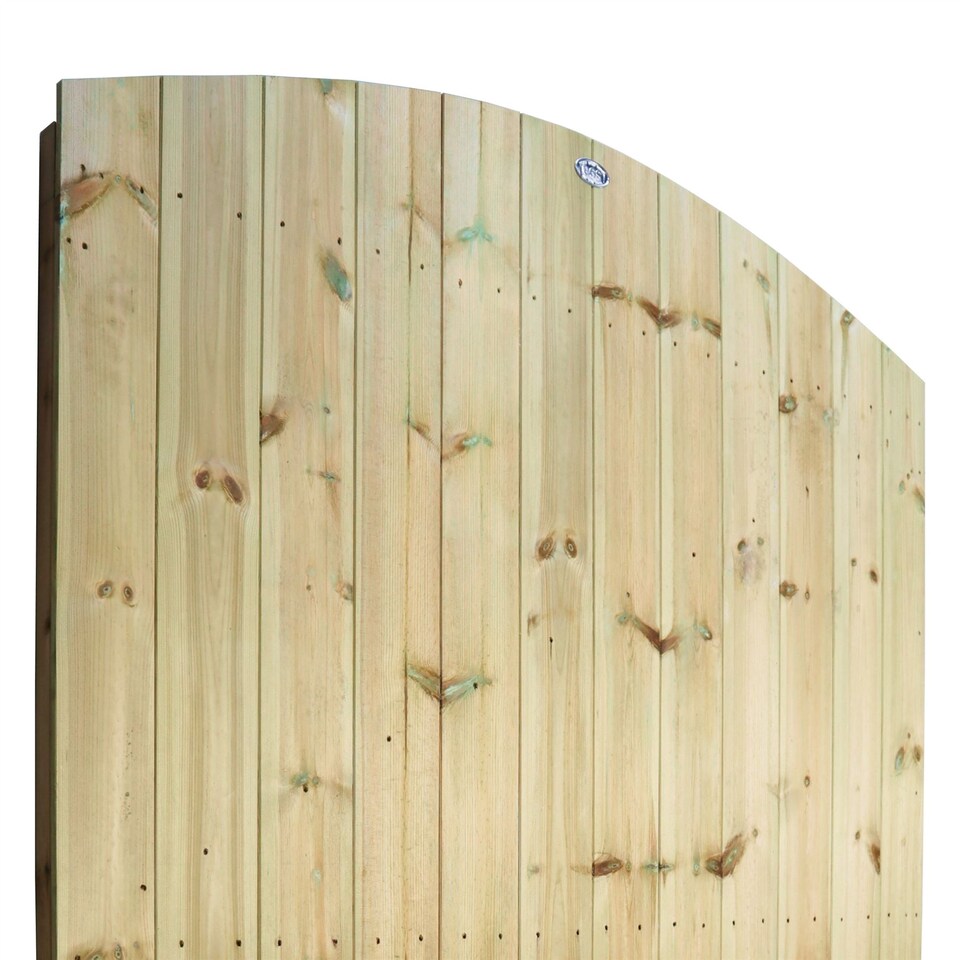 image 1 of Arch Top Wooden Garden Gate 6ft x 4.5ft Tongue & Groove Fully Framed Treated Door