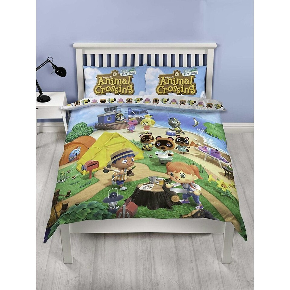 image 1 of Animal Crossing Logo Duvet Cover Set - Multicoloured - Single Multi | Single