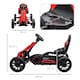 image 3 of HOMCOM Children Pedal Go Kart w/ Adjustable Seat, Handbrake - Red