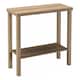 image 1 of URBNLIVING 2 Tier Wooden Console Table Narrow Hallway Storage Unit | Multi | Oak | 1