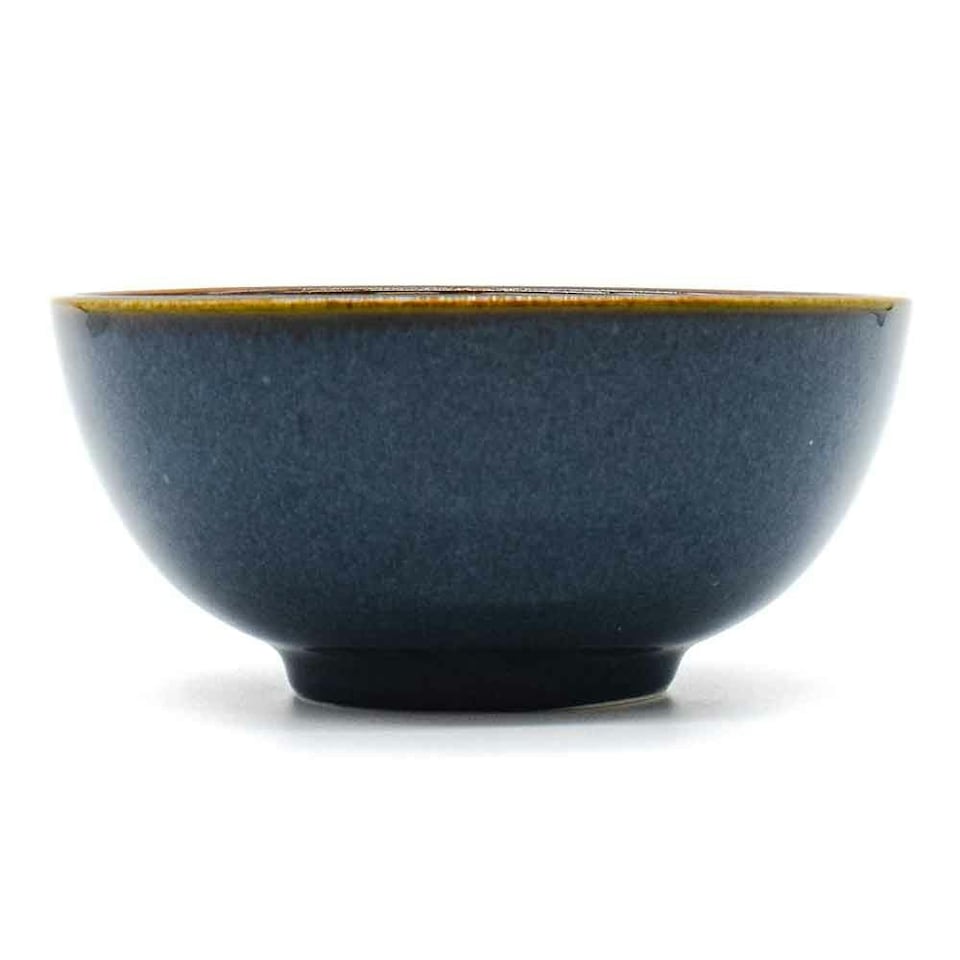 image 1 of Scandi Home Set of Four Stavanger 15cm Blue Artisan Glaze Ceramic Cereal Bowls Blue