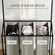 image 4 of HOMCOM 126L Laundry Sorter, Laundry Basket with 3-Bag Organiser, Dark Grey 