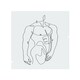 image 1 of line art of male body Designer Splash Back | White