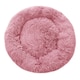 image 2 of Living and Home Calming Round Donut Plush Dog Cuddler Bed, 70cm, Pink | Pink | One Size