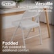 image 7 of Heavy Duty White Padded Folding Metal Desk Office Chair Seat | White