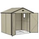image 1 of Outsunny 8x6ft Garden Shed w/ Foundation Kit and Vents, Cream White Cream
