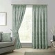 image 5 of Keswick Floral Pencil Pleat Curtains - Green - 117cm x 229cm
