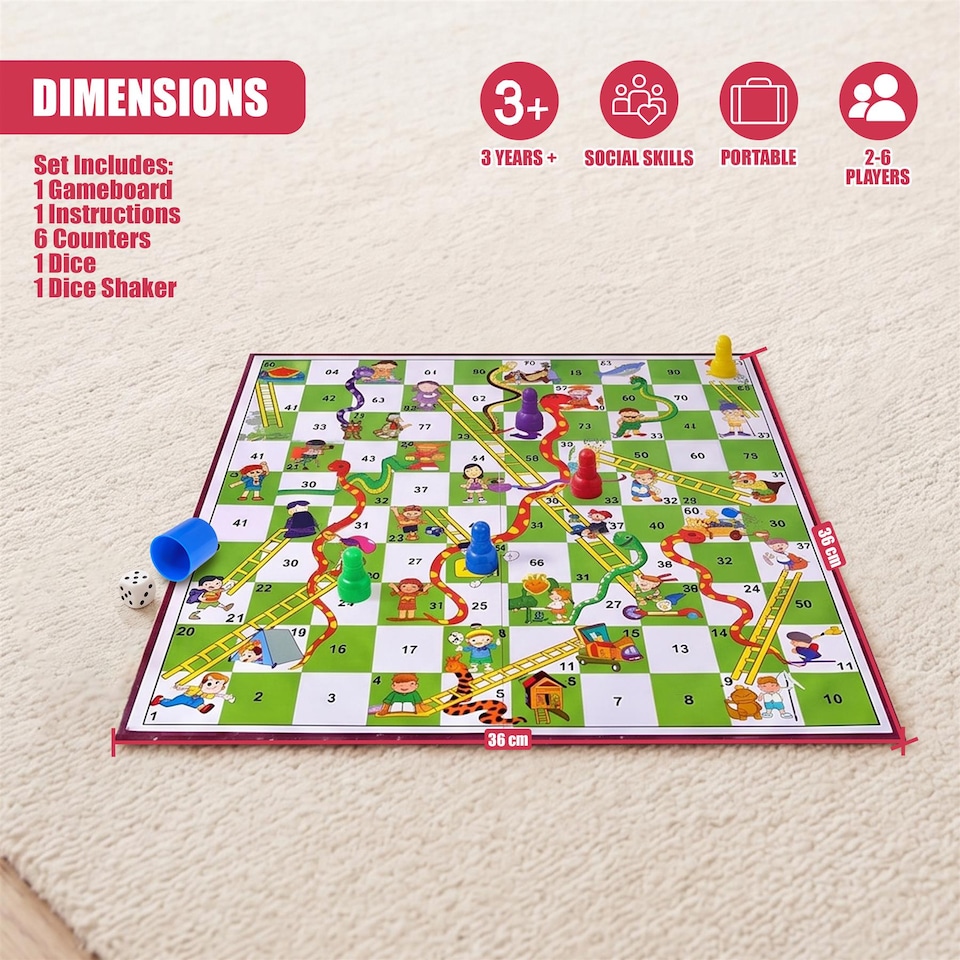 image 1 of M.Y Traditional Snakes & Ladders Game