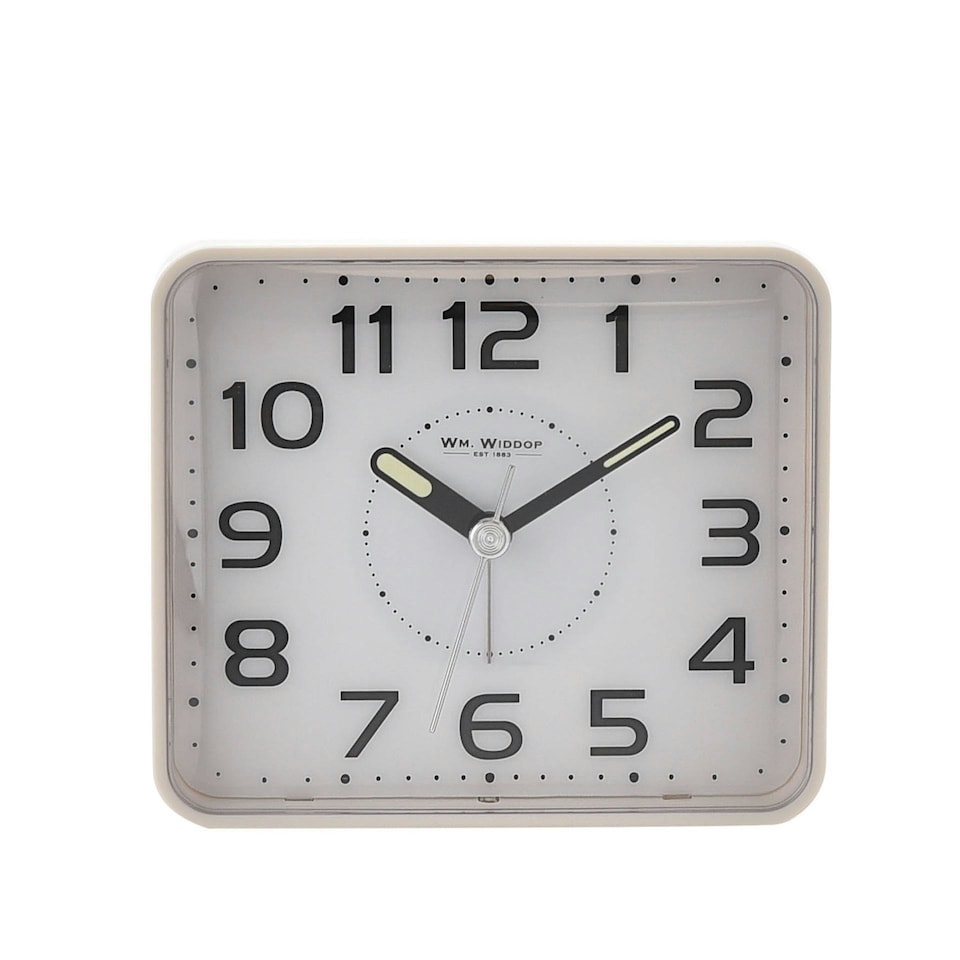 image 1 of Hometime White Alarm Clock - Dual Indicating Light System White