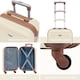 image 2 of Flight Knight Cabin Suitcase 55x35x20cm, Lightweight Carry On Bag - Over 100 Airlines- Ryanair, EasyJet, British Airways - Hand Luggage, ABS Hard Shell TSA Lock | Cream | Cream | Cabin Bag