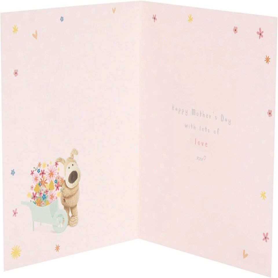 image 1 of For Gran a Gardening Themed Design Cute Boofle Mother’s Day Card