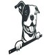 image 6 of Black Metal Peeking Staffie Silhouette with Fixing Plate Garden Ornament Gift
