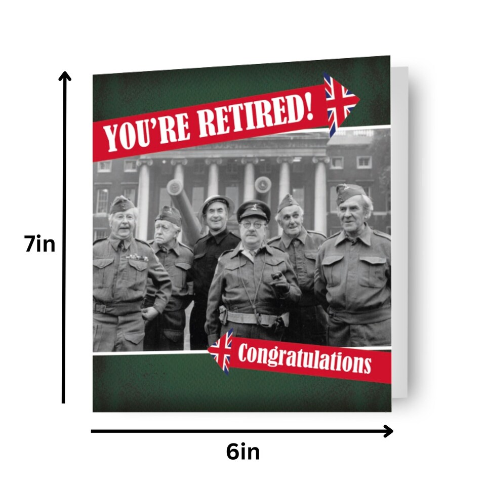 image 1 of Dad's Army Retirement Card