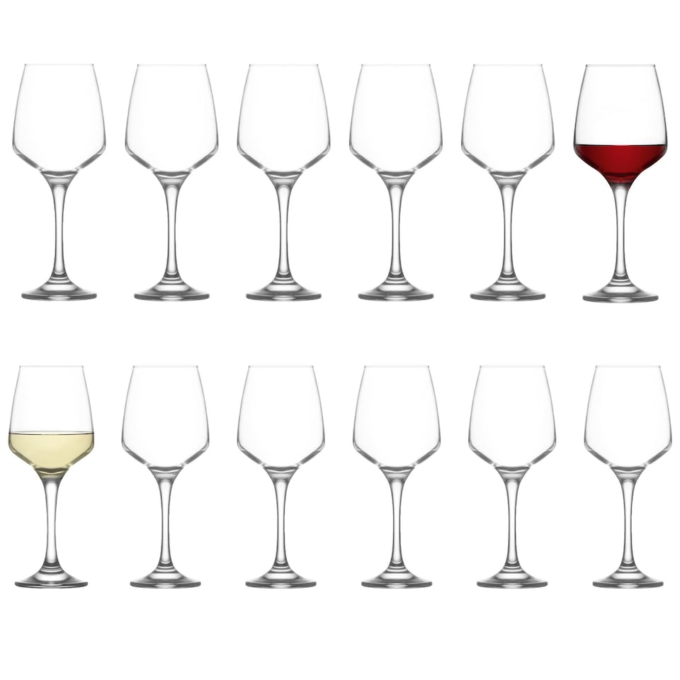 image 1 of LAV 12pc Lal Wine Glasses Set - Clear | Clear | Clear | 12