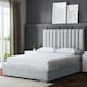 image 4 of Evangeline Divan Bed with Upholstered Headboard - Silver - Small Double / 4ft