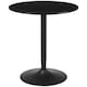 image 1 of HOMCOM Round Dining Table, Modern Kitchen Table with Steel Base, Non-slip Foot Pad for Living Room, Dining Room, Black
