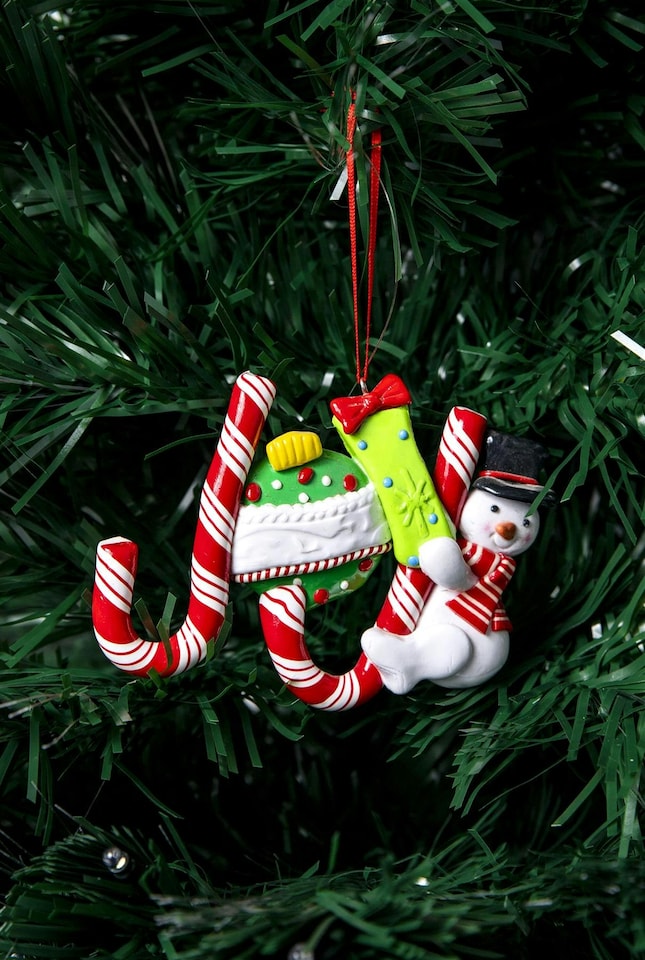 image 1 of Christmas Tree Hanging Decorations 3Pcs Snow Joy Noel