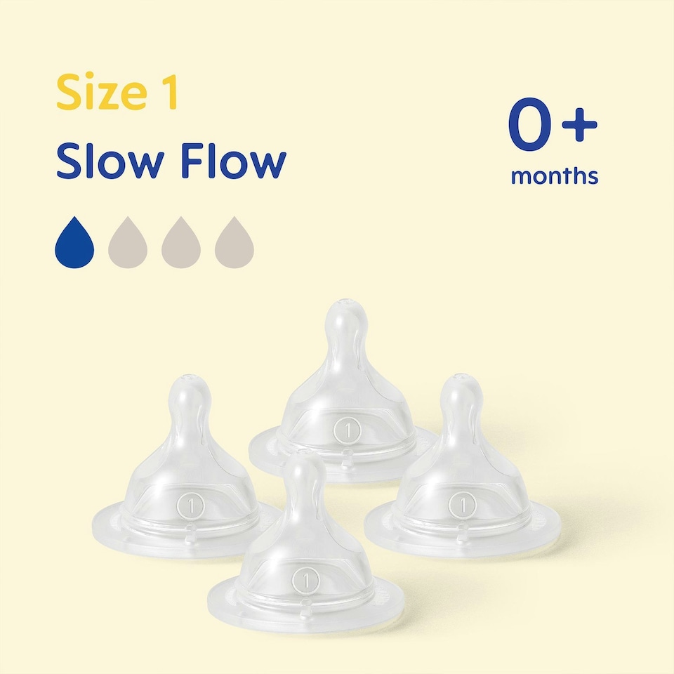 image 1 of MAM Size 1 Bottle Teats with SkinSoft Silicone Suitable For Newborns Pack of 4 | Multi | Not provided