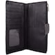 image 1 of London Leathergoods Womens Leather RFID Protected Money / Coin / Credit Card Holder Purse Pleated Design - Black | Black | Black