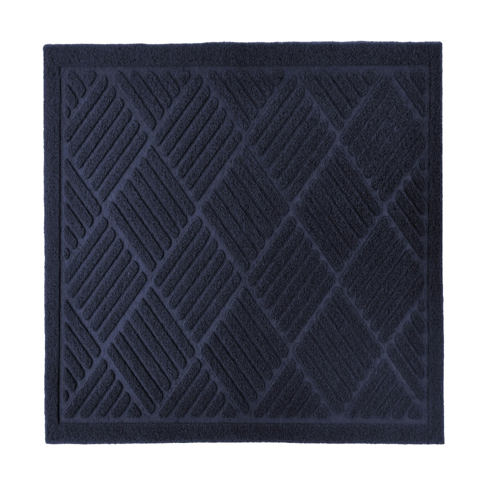 image 1 of Cross Hatch Navy Front Door Mat