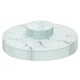 image 1 of Harbour Housewares 12pc Round Glass Placemats & Round Coasters Set - 30cm - Marble | White | Marble
