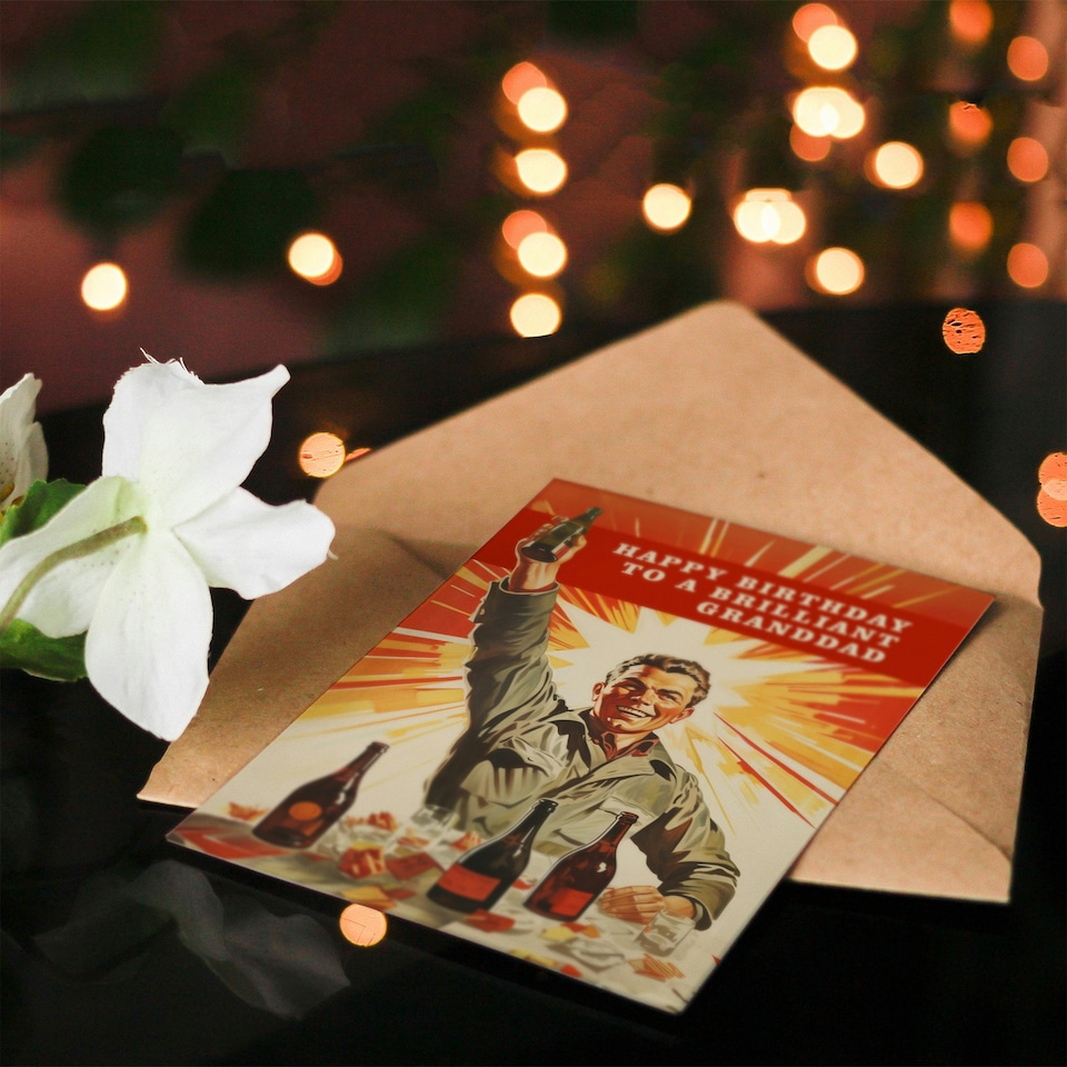 image 1 of Brilliant Grandad Retro 1950S Style Beer Birthday Card