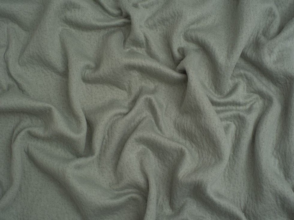 Minerva Core Range Green Double Layer Cotton Sweater Knit Stretch Fabric for Dressmaking, 150cm / 59" Wide - per metre