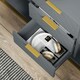 image 8 of HOMCOM Sideboard Storage Cabinet with Adjustable Shelves Grey