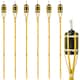 image 1 of Harbour Housewares Bamboo Garden Fire Torches - 113cm - Yellow - Pack of 6