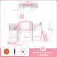 image 7 of AIYAPLAY 7 in 1 Toddler Slide Set, Frog Theme Playset with Basketball Hoop