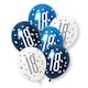 image 1 of Blue Glitz Pearlescent 18th Birthday Assorted Latex Balloons 30cm / 12 in - Pack of 6