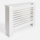 image 7 of OHS MDF Horizontal Slat Grilled Radiator Cover, Medium - White | White