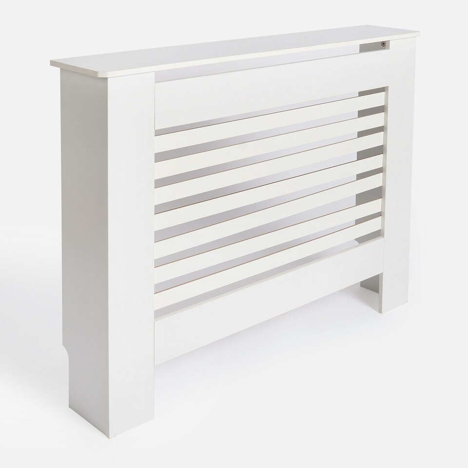 image 1 of OHS MDF Horizontal Slat Grilled Radiator Cover, Medium - White | White