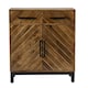 image 2 of Parquet 2 Door 1 Drawer Cabinet - Mango Wood/Iron - L30 x W80 x H90 cm - PP Finish