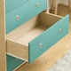 image 7 of Junior Vida Neptune 5 Drawer Chest, Blue & Oak - Set of 2