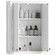 image 1 of HOMCOM Wall Mounted Storage with Adjustable Shelves, Bathroom Wall Cabinet White