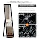 image 7 of HOMCOM Full Length Mirror, Floor Standing or Wall-Mounted Long Mirror, Rectangular Full Body Mirror for Bedroom, Living Room, Black