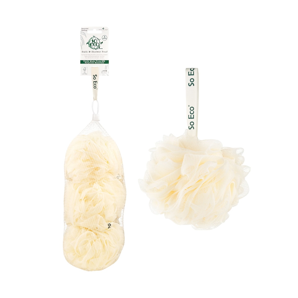 image 1 of So Eco Bath & Shower Pouf 3-Pack