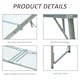 image 6 of Outsunny 4FT Garden Outdoor Camping Table Portable Folding Picnic Table Aluminium Frame with Adjustable Height 120L x 60W x 70H cm