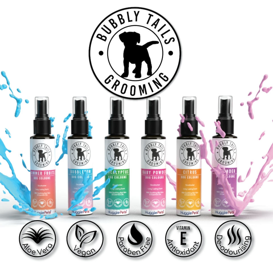 image 1 of HugglePets Bubbly Tails Dog Cologne - Bubblegum